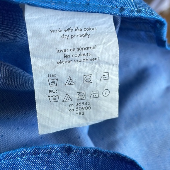 Blue Calvin Klein Non Iron Long Sleeve Dress Shirt Size 17 (xl) - Picture 6 of 7